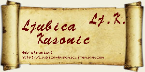 Ljubica Kusonić vizit kartica